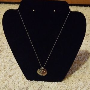 Sterling silver necklace with "faith, hope, love"